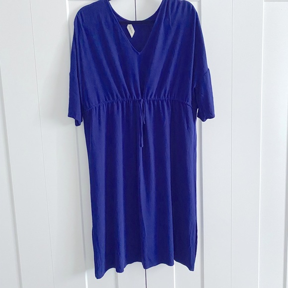 🔥last call! LIKE NEW oversize dress in rich blue color, size Universal - Picture 1 of 4